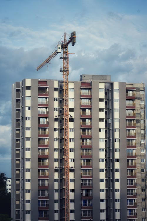 Tower Crane aganst Residential Building