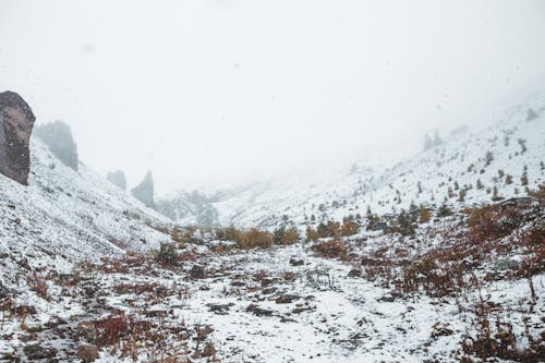 Mountains covered in snow 