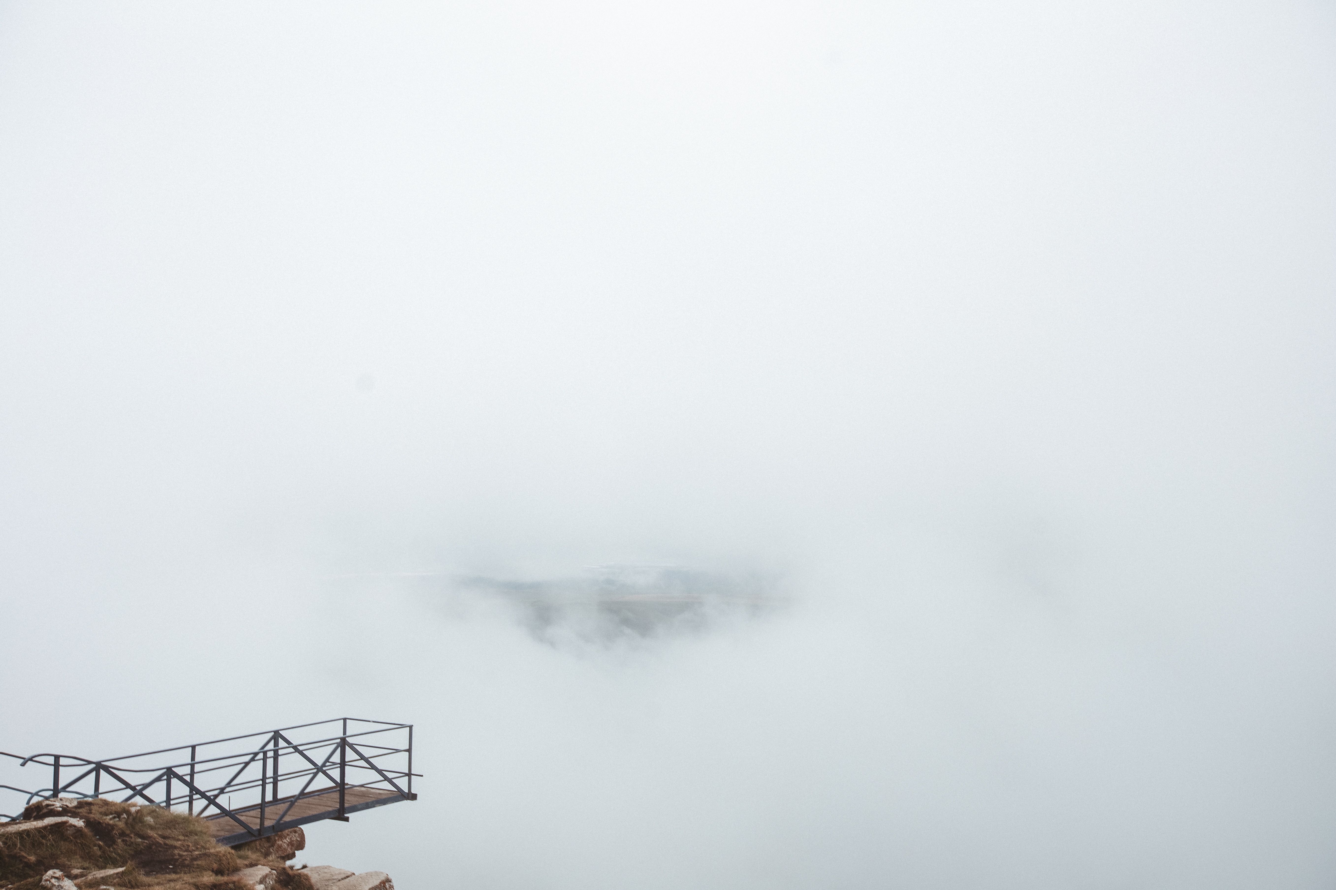 Brown Wooden Dock Under White Clouds · Free Stock Photo