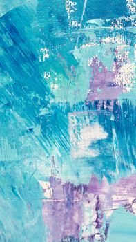 A dynamic abstract painting with blue and purple hues, showcasing expressionist techniques.