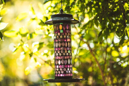 Colorful Hanging Bird Feeder