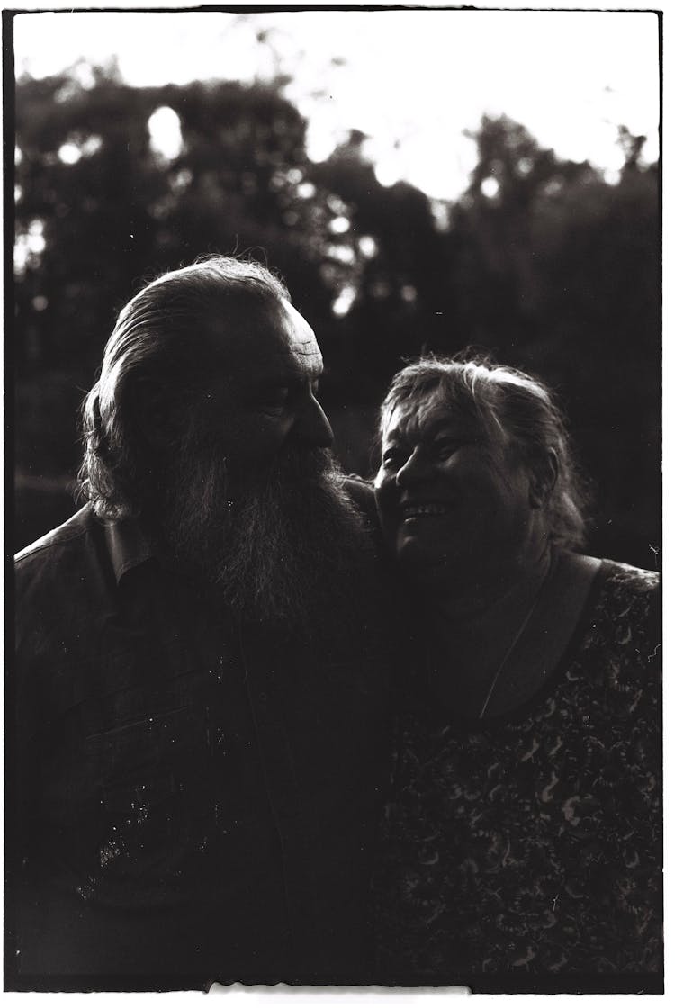 Black And White Photo Of Old Married Couple