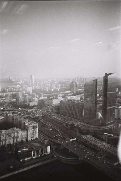 Black and White Picture of City