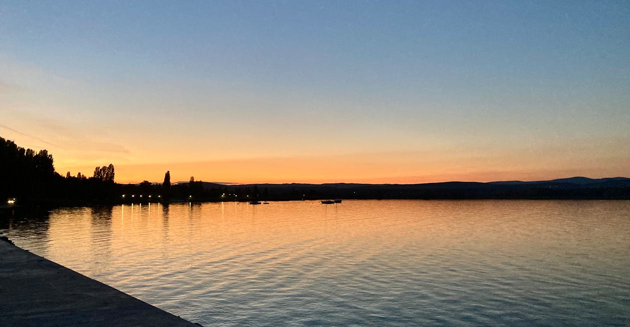 Gratis arkivbilde med balaton-innsjøen, landskap, solnedgang