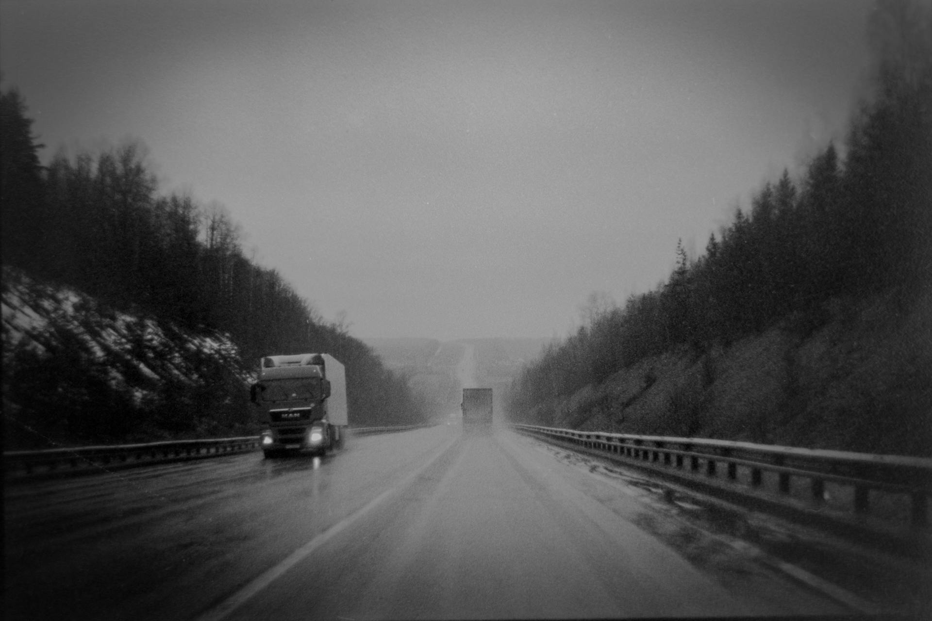 Trucks on Highway