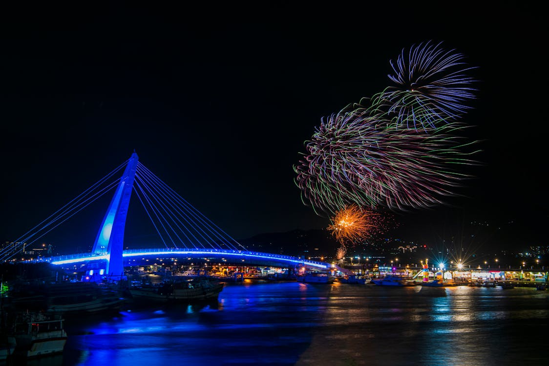 Základová fotografie zdarma na téma jiskry, noční, ohňostroje