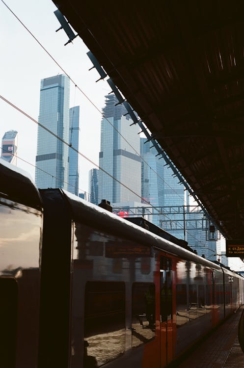 A Train Passing by the Station