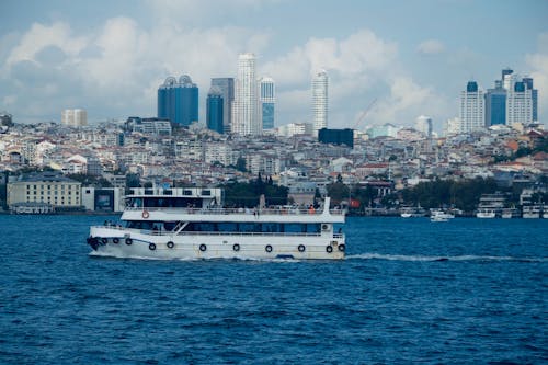 Free Ferry Boat on a River  Stock Photo