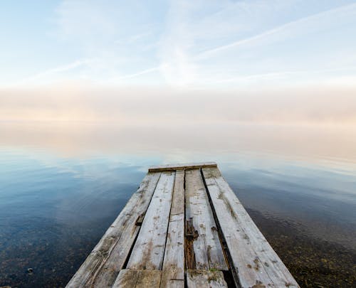 Immagine gratuita di cloud, in legno, lago