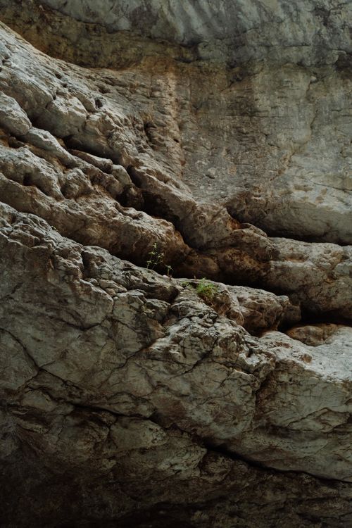 Free Close-up of textured rock formations showcasing natural geological patterns. Stock Photo