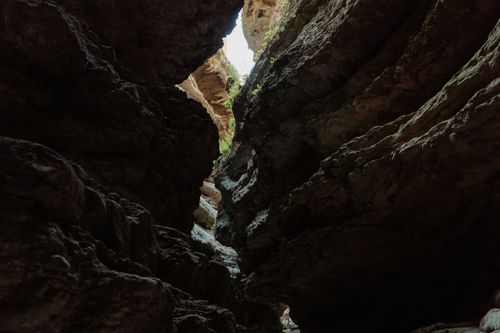 Free Explore the stunning rock formations of a limestone cave in Dagestan. Stock Photo