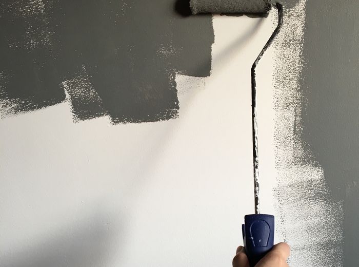 Woodwork being painted