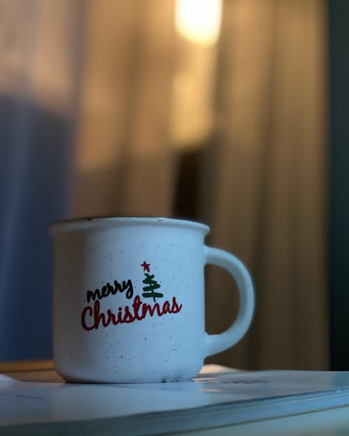 Close-Up Shot of a White Ceramic Mug