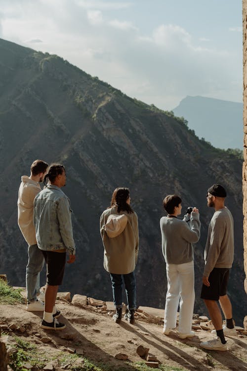 Imagine de stoc gratuită din aventură, fotografiere verticală, grup