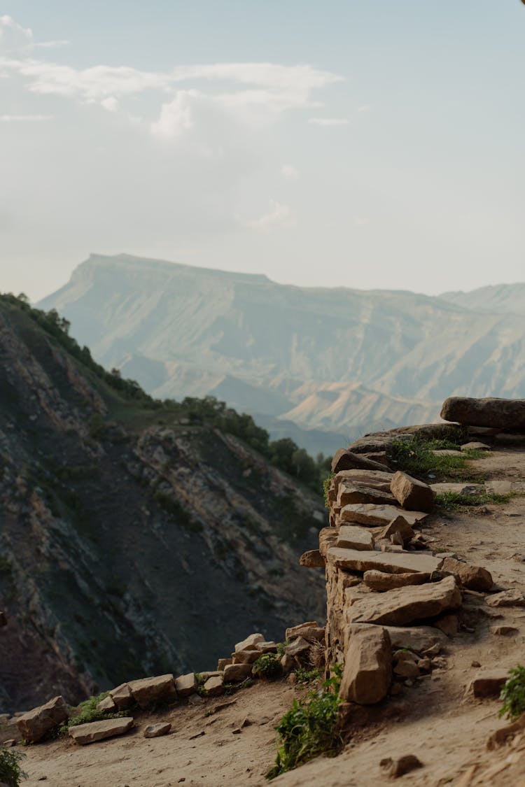 The Edge Of A Rocky Cliff