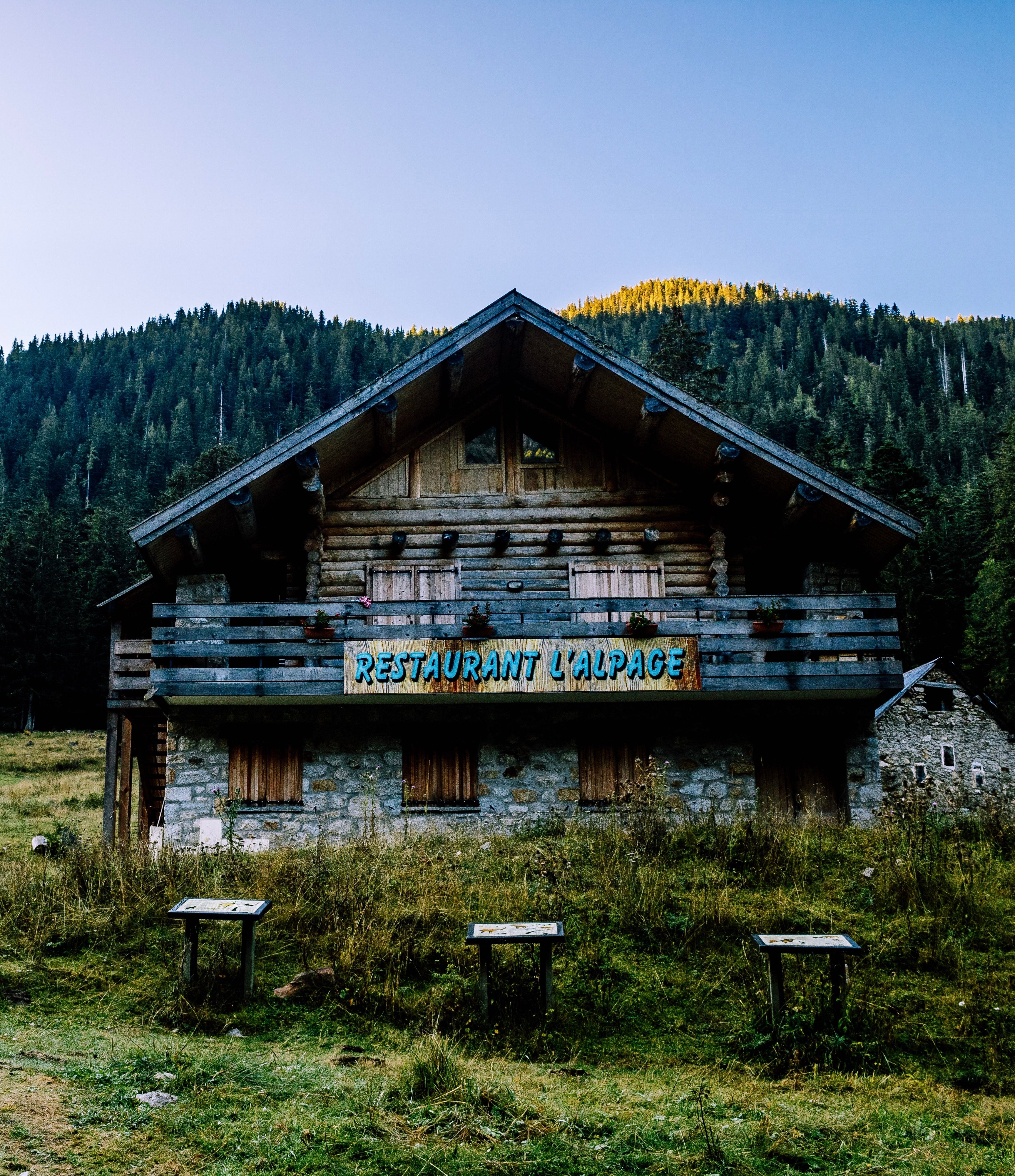 Brown Wooden House on Green Grass Near Green Trees · Free Stock Photo