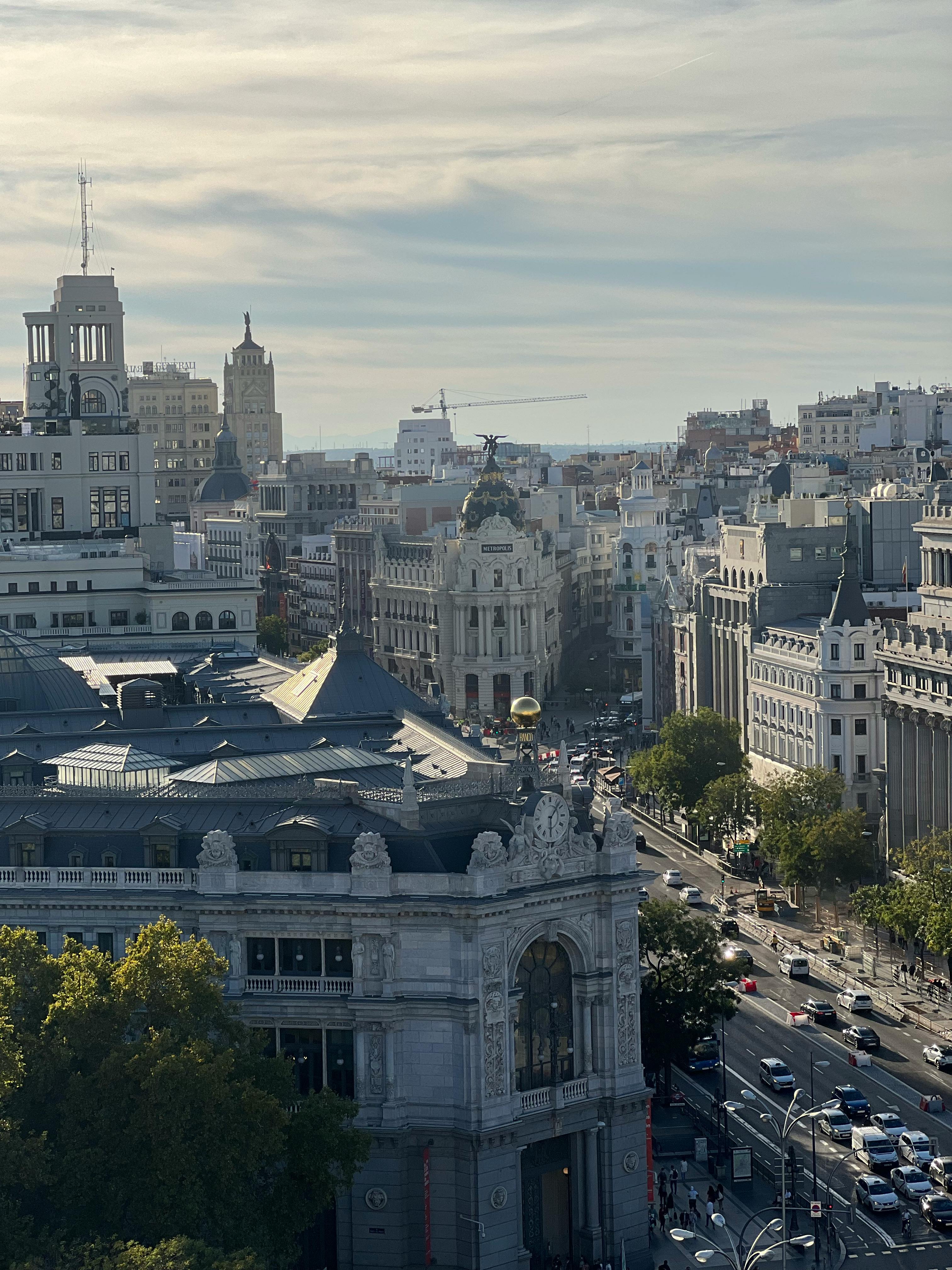 cityscape of madrid spain