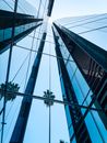 Low Angle View of Glass Skyscrapers