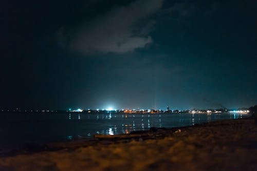 Free stock photo of beach, night