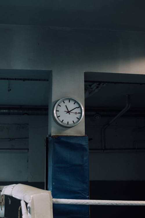 Free A Clock Hanging on the Wall Stock Photo