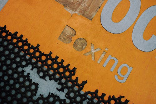 Close-Up Shot of the Word Boxing