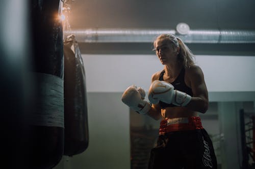 A Woman With Boxing Gloves