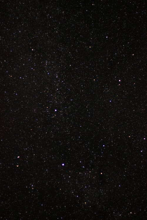 Vertical Shot of a Starry Sky