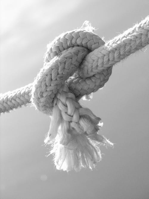 Free Rope Tied in a Knot Stock Photo