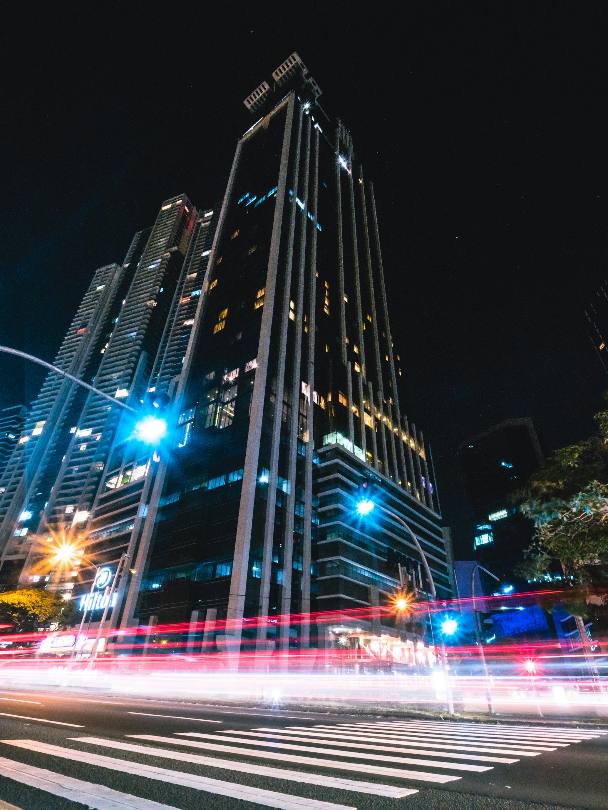 Free stock photo of car lights, city, light streaks