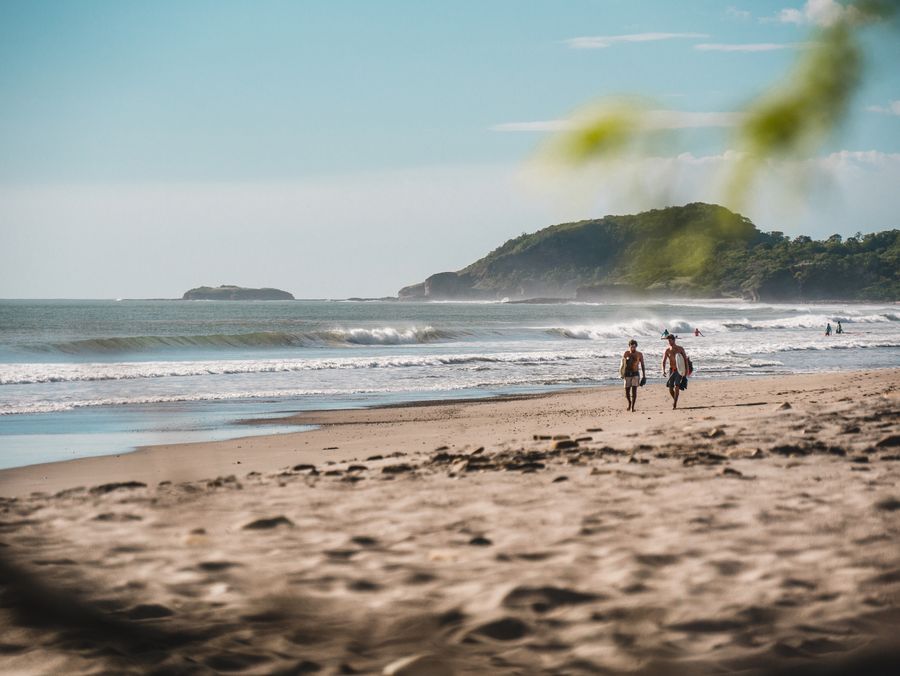 The Pacific surf coast