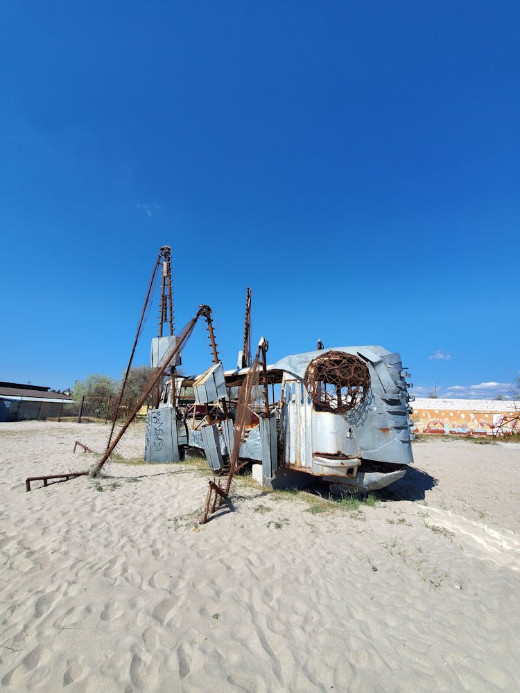 Bus Wreck At Beach