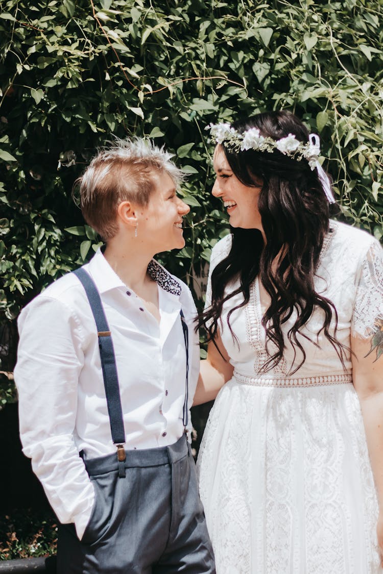 Lesbian Couple On Wedding Day 