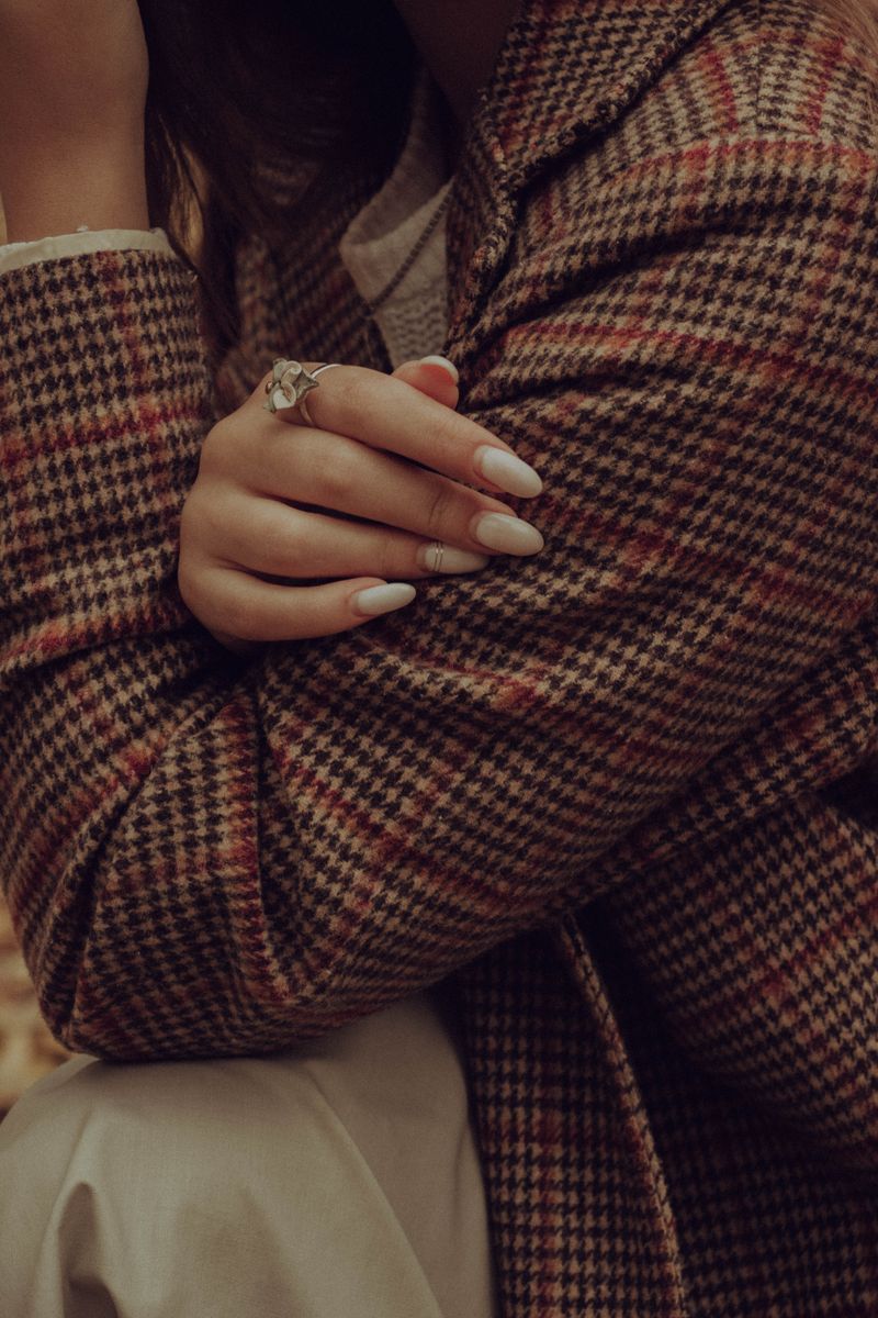 Royal Spa Lounge Beautiful Nail Art on Checkered Blazer