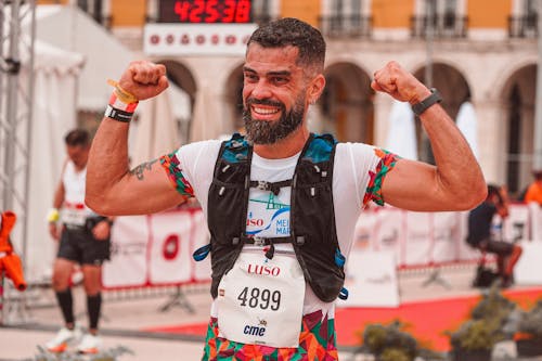 Smiling Marathon Runner