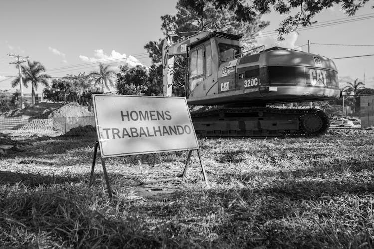 Information Sign At Construction Site