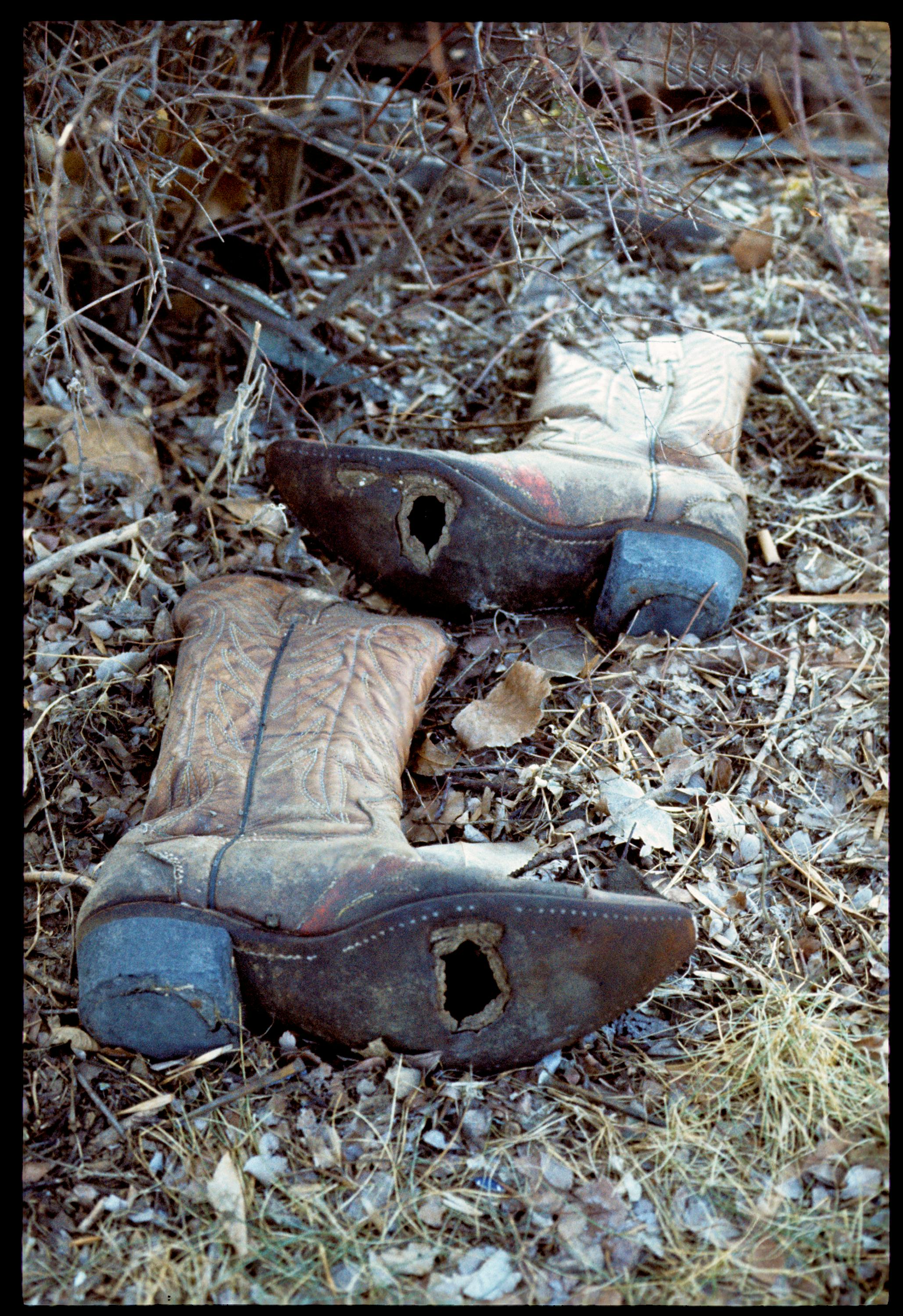 Brown Leather Boots on Brown Dried Leaves · Free Stock Photo