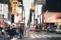 Crowded New York Street