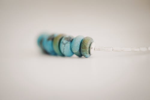 Blue Pills on White Background