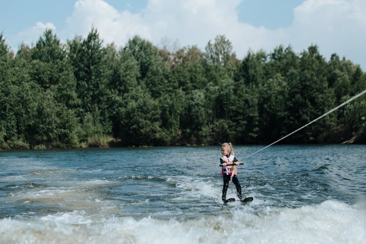 Young Girl Wake Boarding