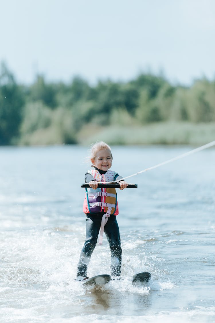 Young Girl Wake Boarding