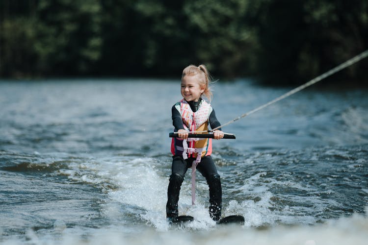 Young Girl Wake Boarding