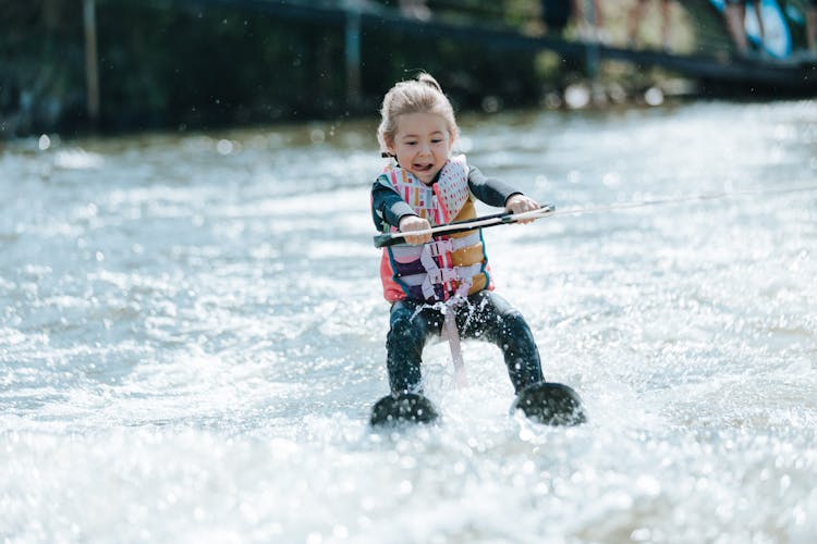 Young Girl Wake Boarding