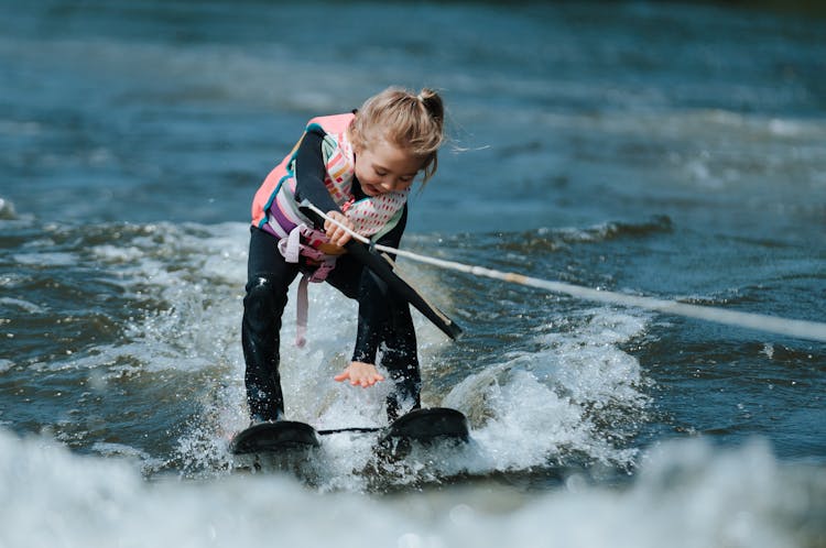 Young Girl Wake Boarding