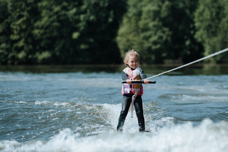 Young Girl Wake Boarding