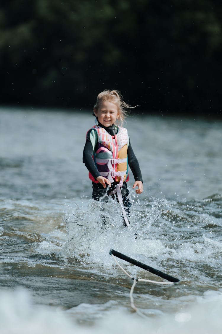 Young Girl Wake Boarding