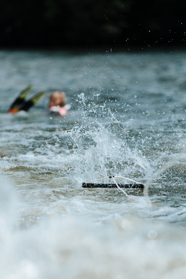 Girl Trying Wake Boarding