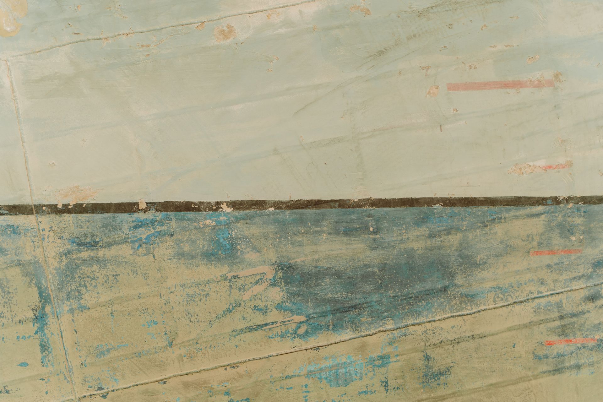 Close-up of a Rough Surface with Different Colour Paint