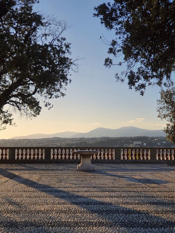 Paved Scenic Overlook Above the City