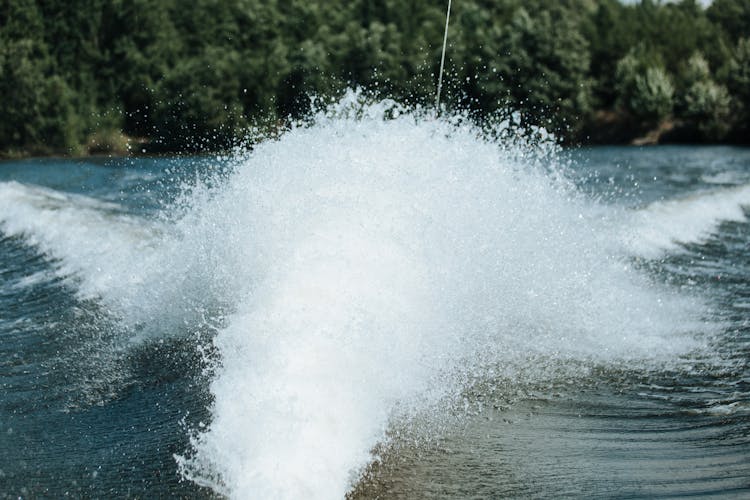 Splashed Water In Lake