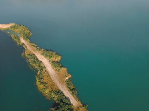 Foto profissional grátis de aerofotografia, água, beira do lago